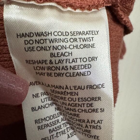 Free People Mikah Notch Neck Top Thermal Fair Isle Sleeves Autumn Combo XS NWT‎ - Picture 7 of 11